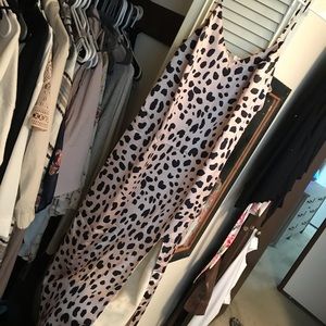 Leopard slip dress